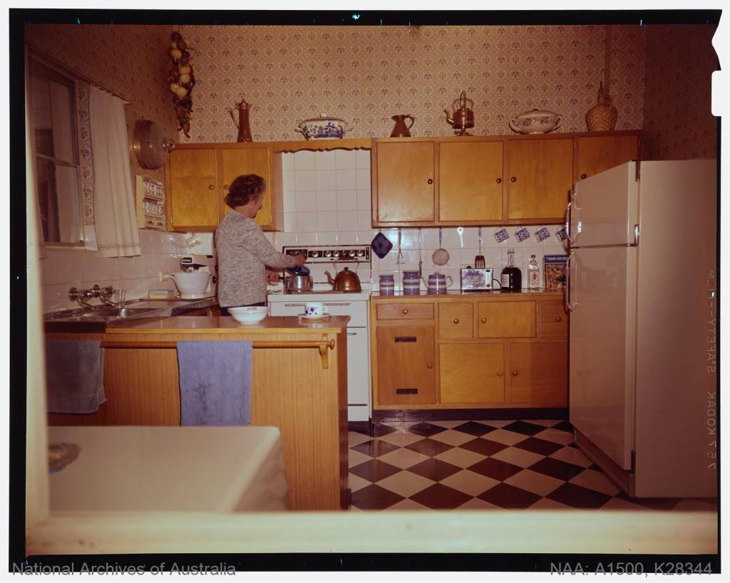 Kitchen of a Garden Terrace House, Paddington, Sydney, 1971